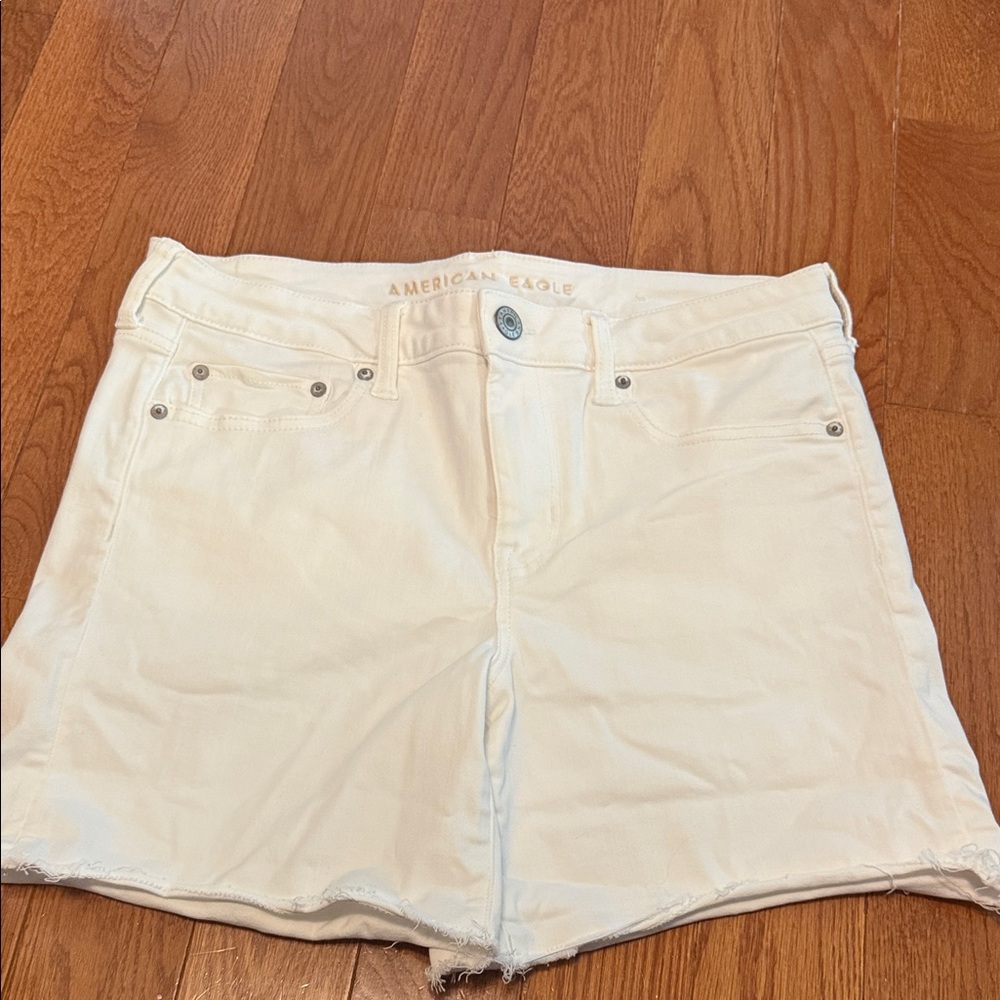 American Eagle Outfitters White Denim Jean Shorts